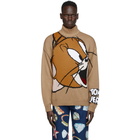 GCDS Beige Tom and Jerry Edition Knit Jerry Sweater