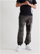 MCQ - Slim-Fit Tapered Tie-Dyed Cotton-Jersey Sweatpants - Gray
