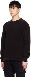 C.P. Company Black Textured Sweater