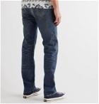 RRL - Slim-Fit Distressed Slevedge Denim Jeans - Blue