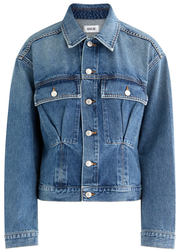 Photo: Agolde Zyla Belted Denim Jacket Blue