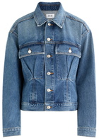 Agolde Zyla Belted Denim Jacket Blue