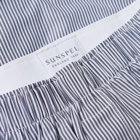 Sunspel Men's Classic Boxer Short in White/Navy/Pinstripe