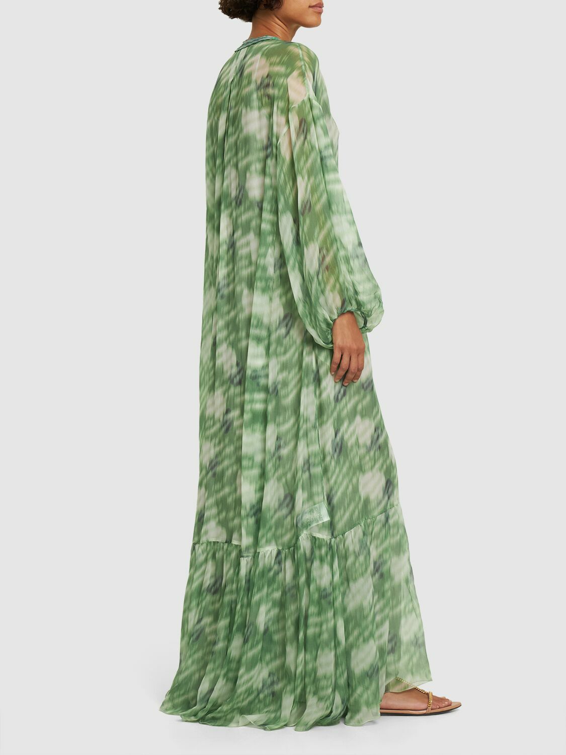 GIORGIO ARMANI - Printed Silk Georgette Kaftan Dress Giorgio Armani GIORGIO ARMANI - Printed Silk Georgette Kaftan Dress Giorgio Armani