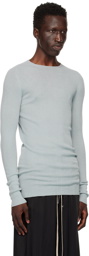 Rick Owens Blue Porterville Rib Sweater