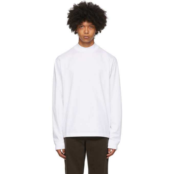 Photo: Acne Studios White Mock Neck Long Sleeve T-Shirt