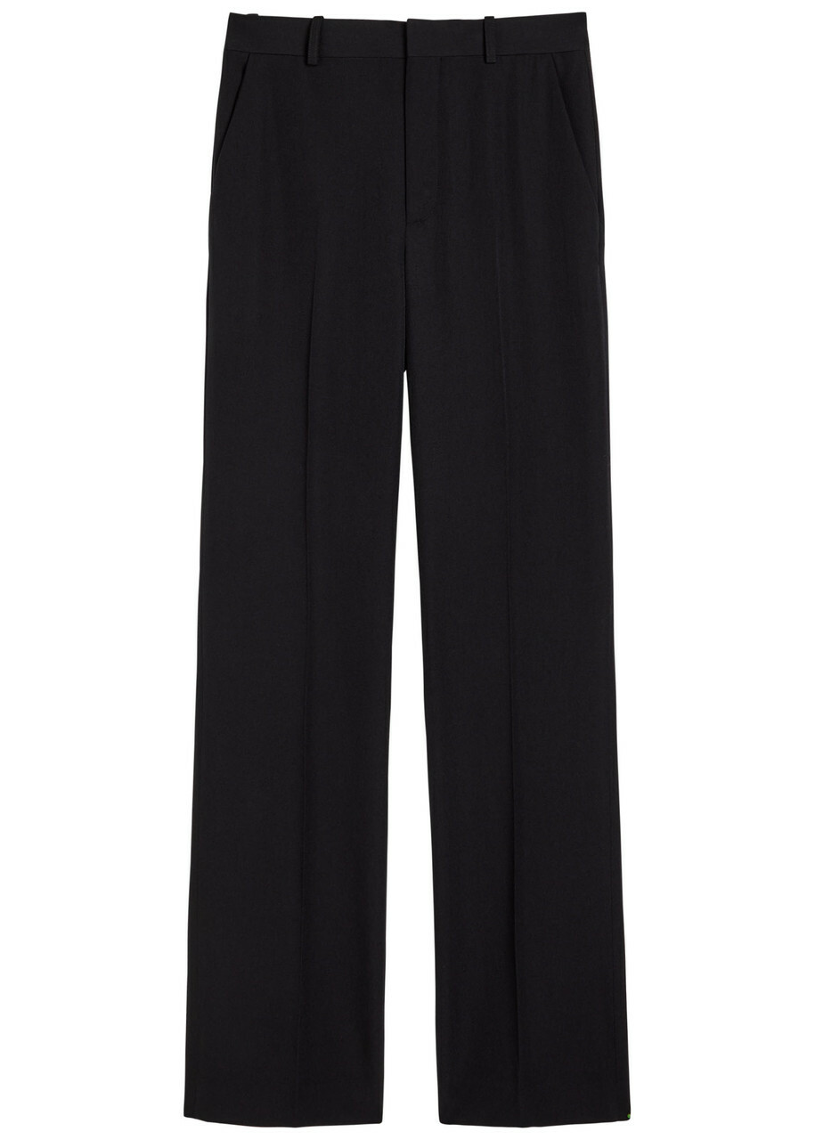 Balmain Straight-leg Wool Trousers Black