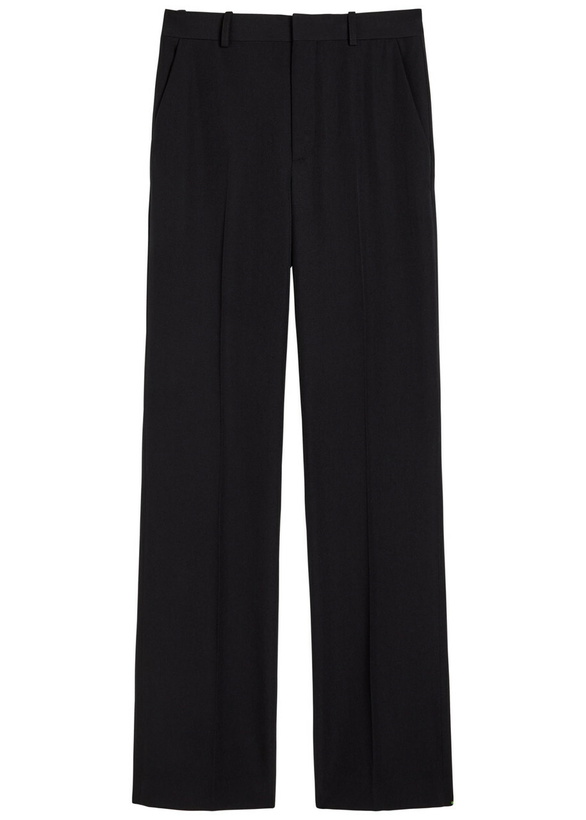 Photo: Balmain Straight-leg Wool Trousers Black