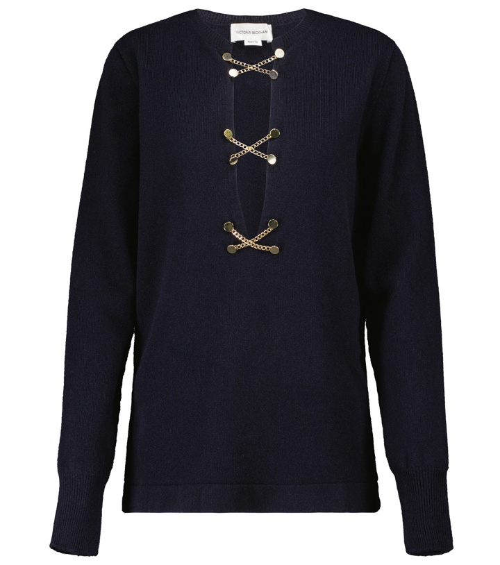 Photo: Victoria Beckham - Chain-embellished wool sweater