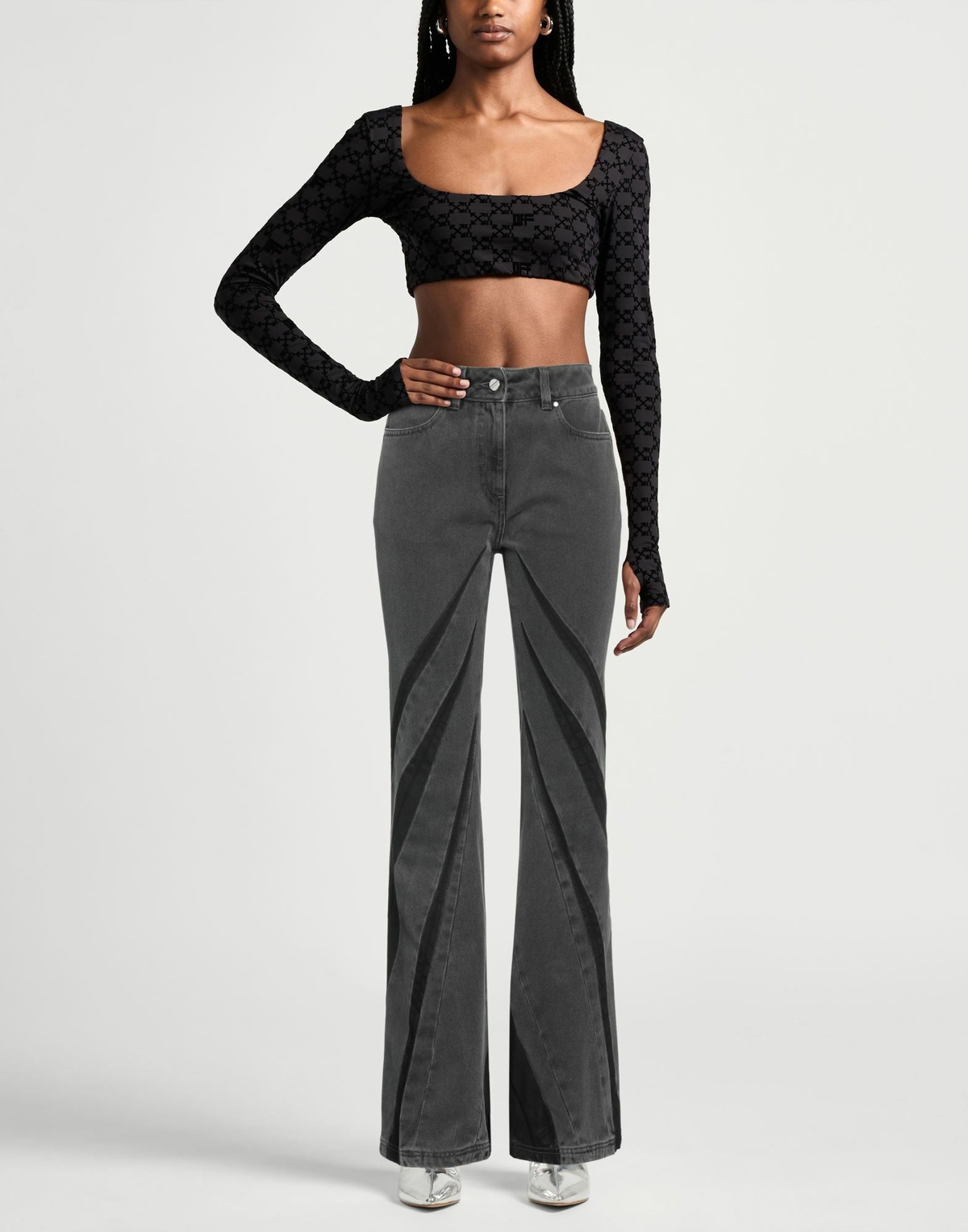 Dion Lee Womens Jeans in Black