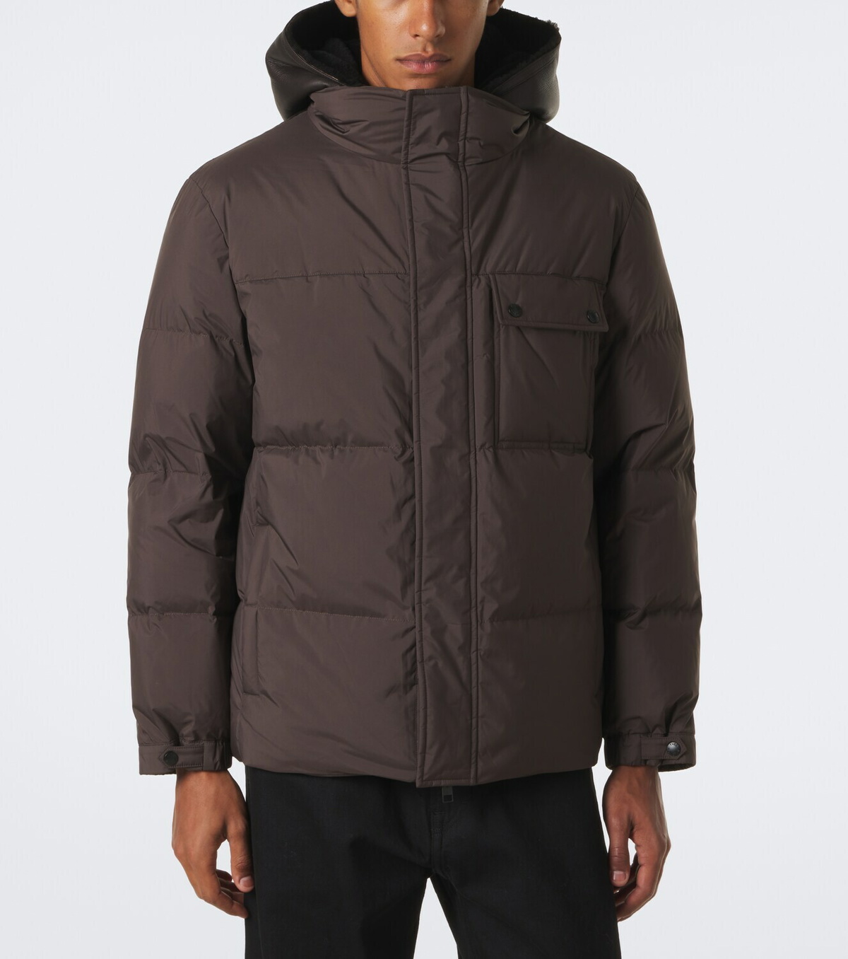 Yves Salomon Shearling-trimmed down jacket