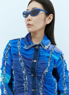 Paula Canovas del Vas Mesh Construction Denim Jacket
