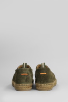 Castañer Joel T-186 Espadrilles In Green Suede