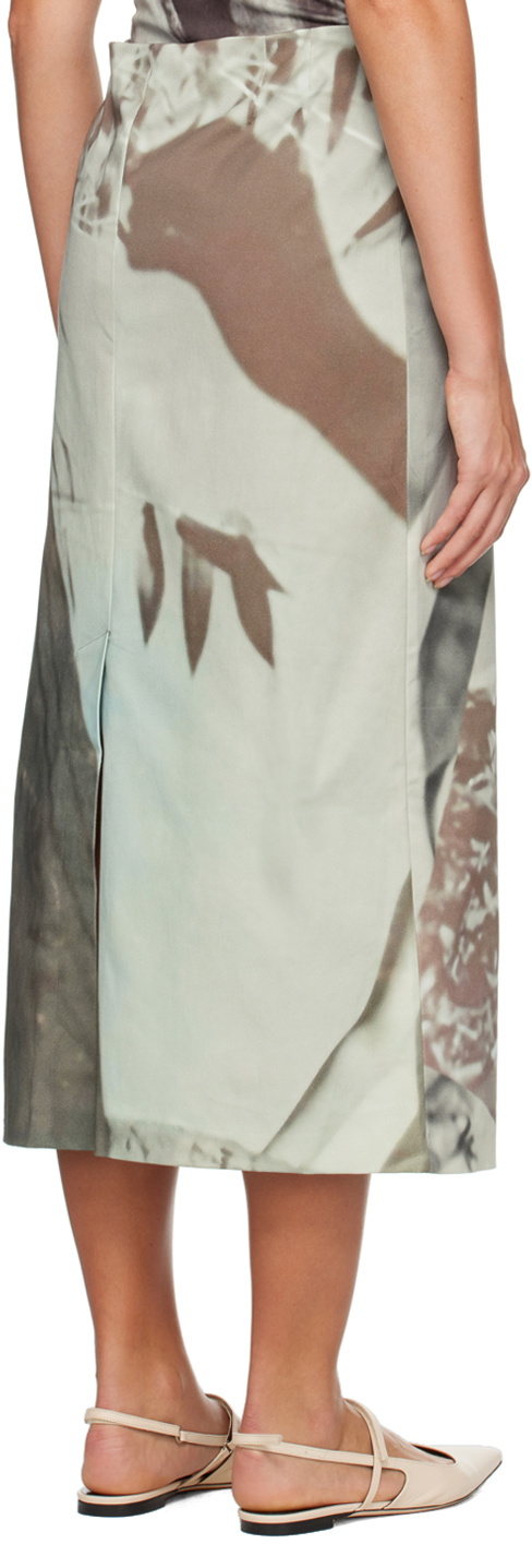 ELLISS Gray Skylight Denim Midi Skirt