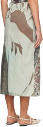 ELLISS Gray Skylight Denim Midi Skirt