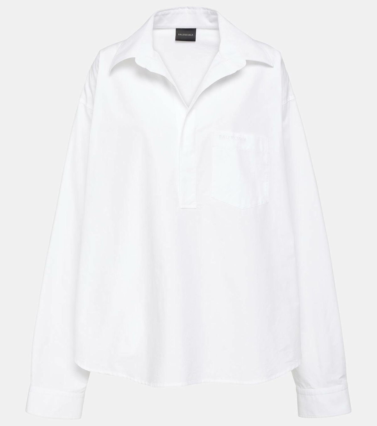【送料&関税込】Balenciaga White Poplin Shirt Dress BALENCIAGA Paneled cotton-poplin shirt dress | NET-A-PORTER