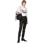 AMIRI Black Leather Jogging Trousers