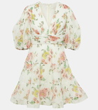 Zimmermann Floral pleated minidress