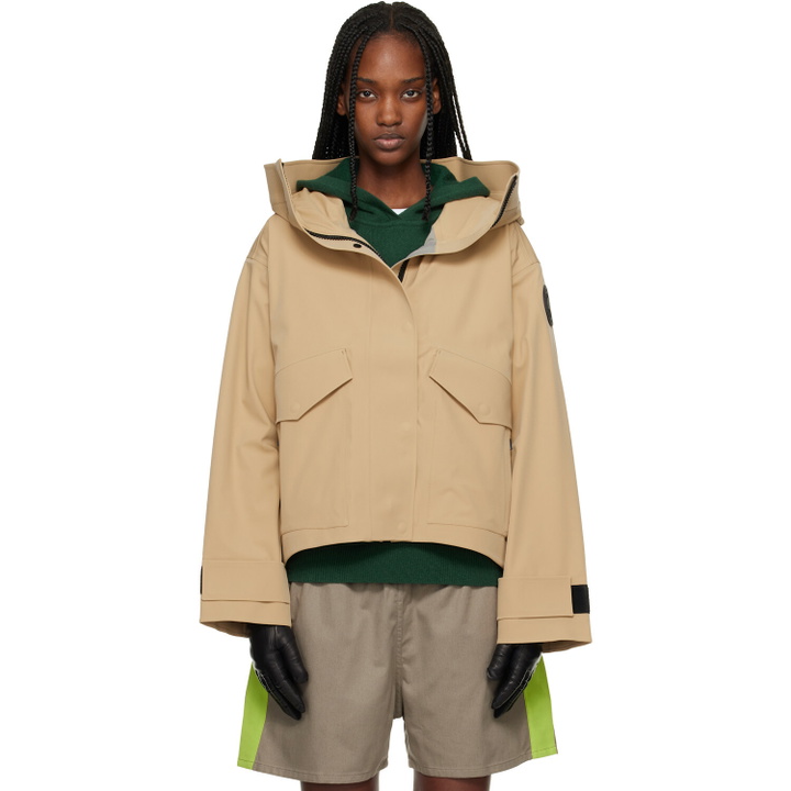 Photo: Canada Goose Beige 'Black Label' Tofino Rain Jacket