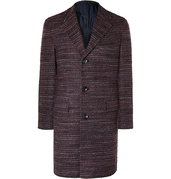 Photo: Kiton - Cashmere, Virgin Wool and Silk-Blend Bouclé Coat - Unknown