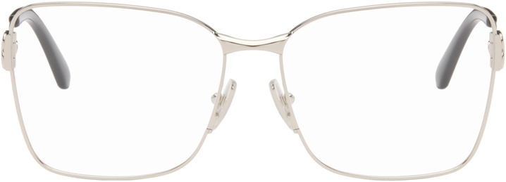 Photo: Balenciaga Silver Mercury Squared Metal Glasses