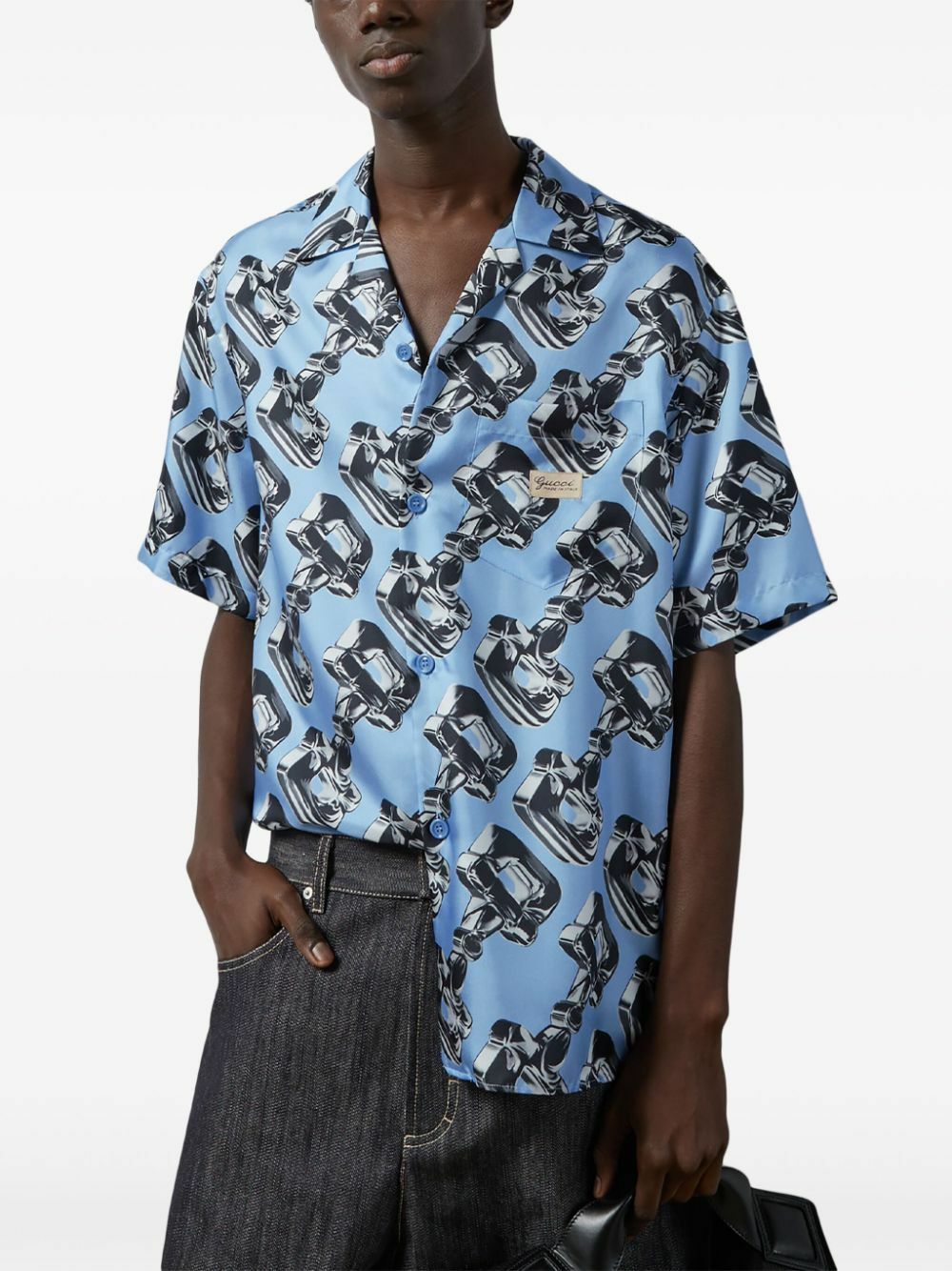 Gucci 3D Horsebit-Print Shirt Gucci