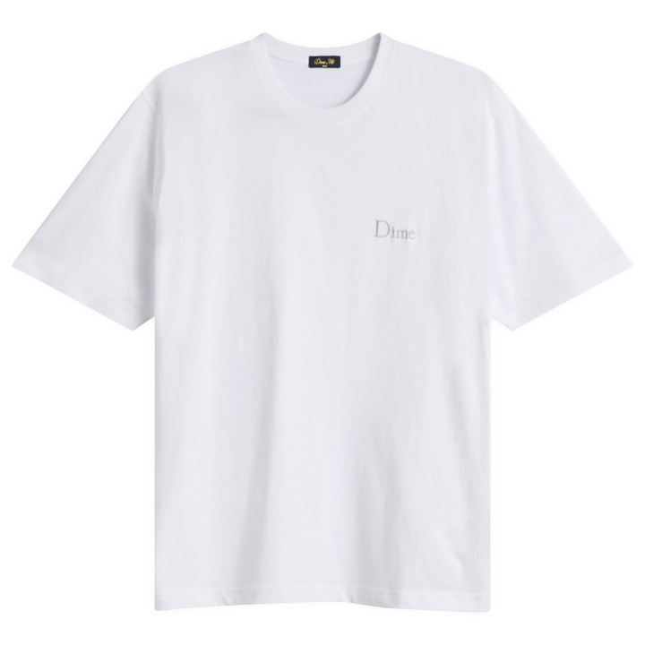 Photo: Dime Men's Classic Small Logo T-Shirt in White