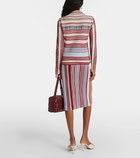 Bottega Veneta Striped linen and cotton polo sweater