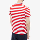 Polo Ralph Lauren Men's Stripe Custom Fit T-Shirt in Pandora Red/White