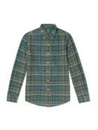 Polo Ralph Lauren - Button Down-Collar Logo-Embroidered Checked Cotton-Flannel Shirt - Green