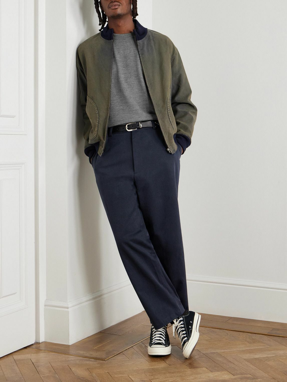 A.PRESSE - Type.3 Tapered Cotton-Twill Chinos - Blue