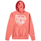 Human Made Men's Heart Logo Hoody in Pink