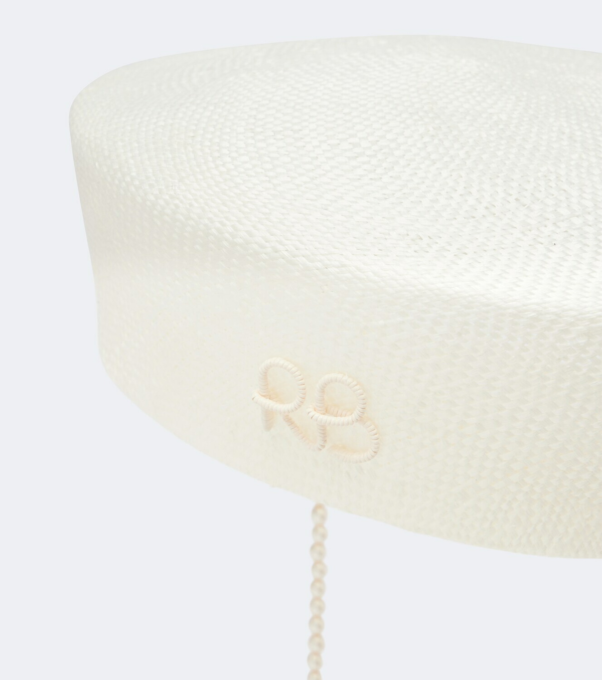 Ruslan Baginskiy Faux-pearl straw hat