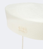 Ruslan Baginskiy Faux-pearl straw hat