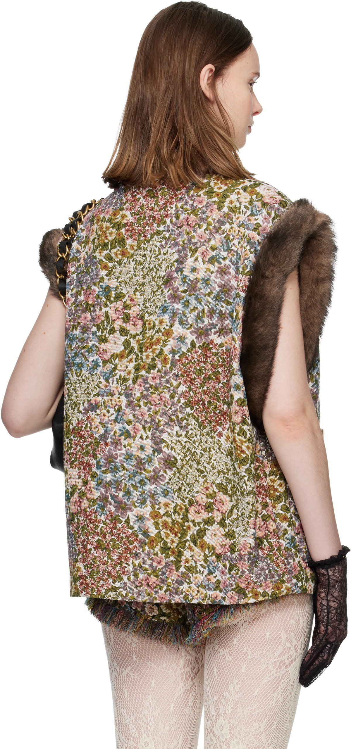 Valentino Multicolor Gobelin Après L'Hiver Fiorellini Vest