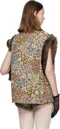 Valentino Multicolor Gobelin Après L'Hiver Fiorellini Vest