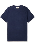 OLIVER SPENCER LOUNGEWEAR - Ashbourne Cotton-Blend Terry T-Shirt - Blue