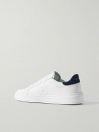 J.M. Weston - On Time Suede-Trimmed Leather Sneakers - White
