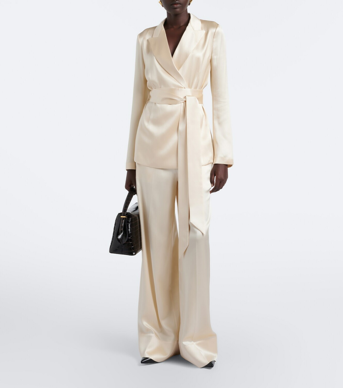 Joseph Archer belted silk satin jacket