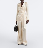 Joseph Archer belted silk satin jacket
