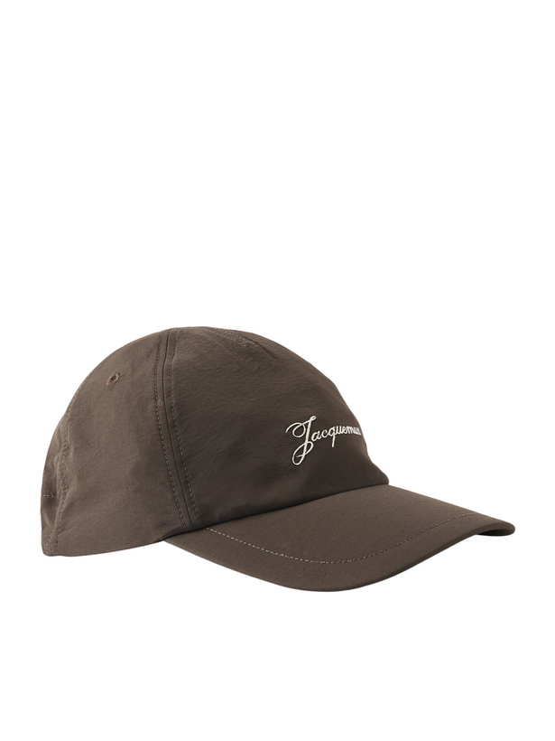 Photo: Jacquemus - Baluchon Logo-Embroidered Shell Baseball Cap - Brown
