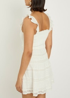 Loveshackfancy Colbera Lace-trim Cotton Mini Dress White