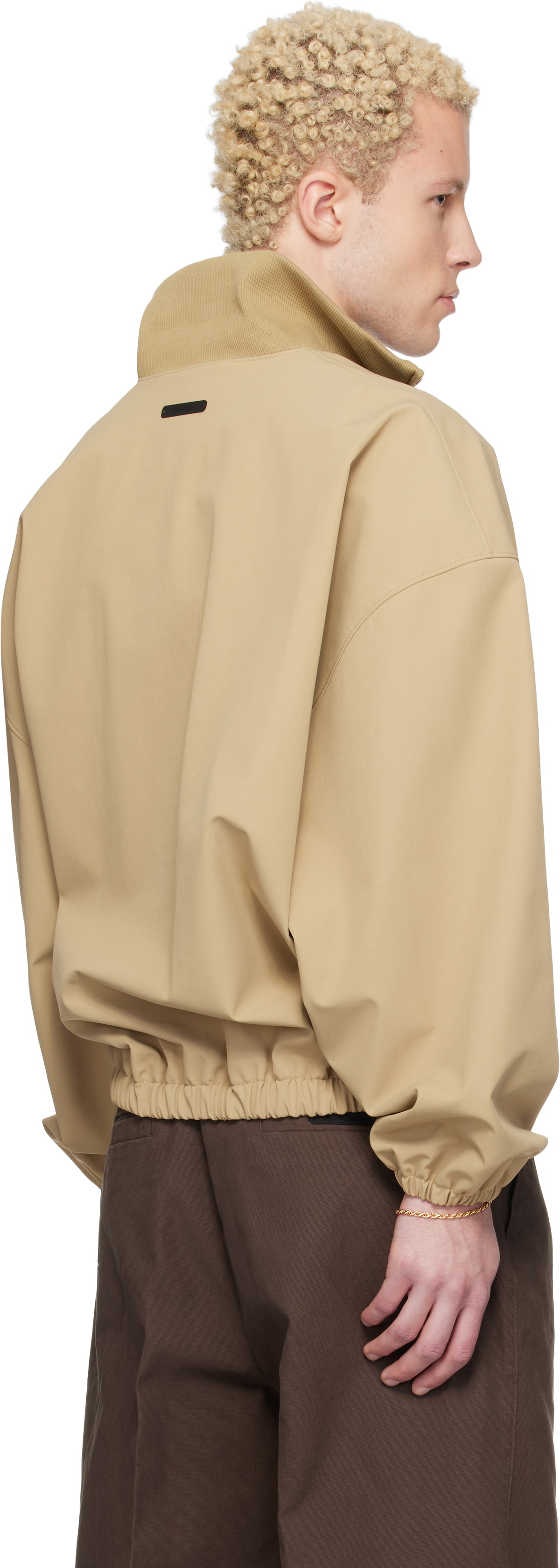 Fear of God ESSENTIALS Beige Signature Full Zip Track Jacket