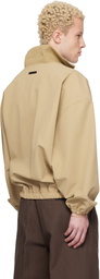 Fear of God ESSENTIALS Beige Signature Full Zip Track Jacket
