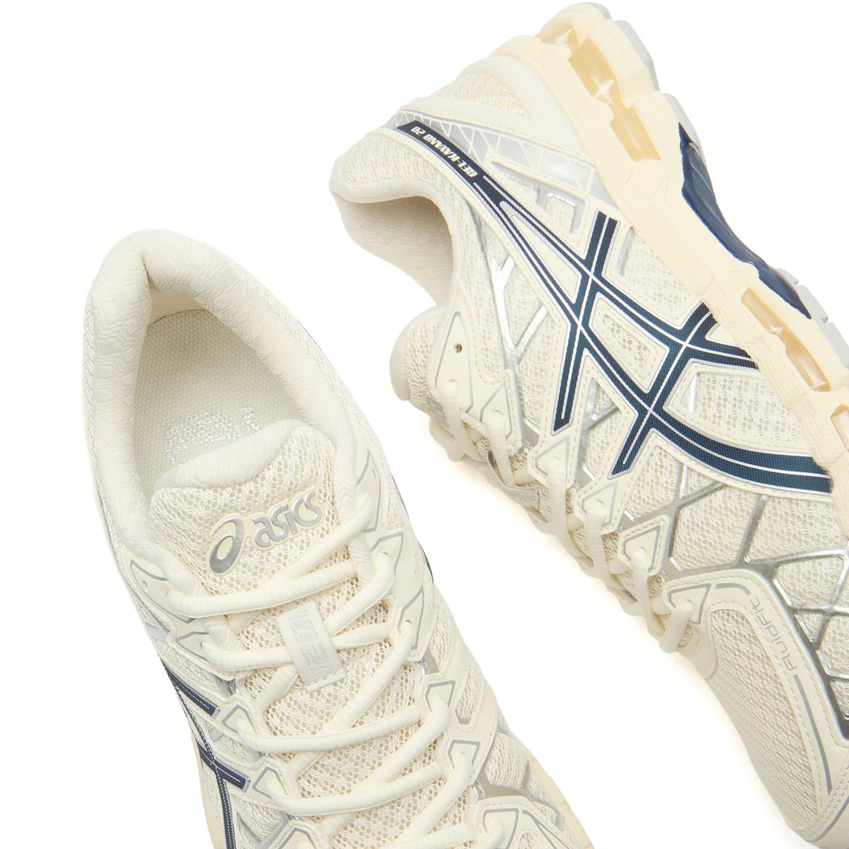 Asics Gel-Kayano 20 Sneakers in Cream/Independence Blue