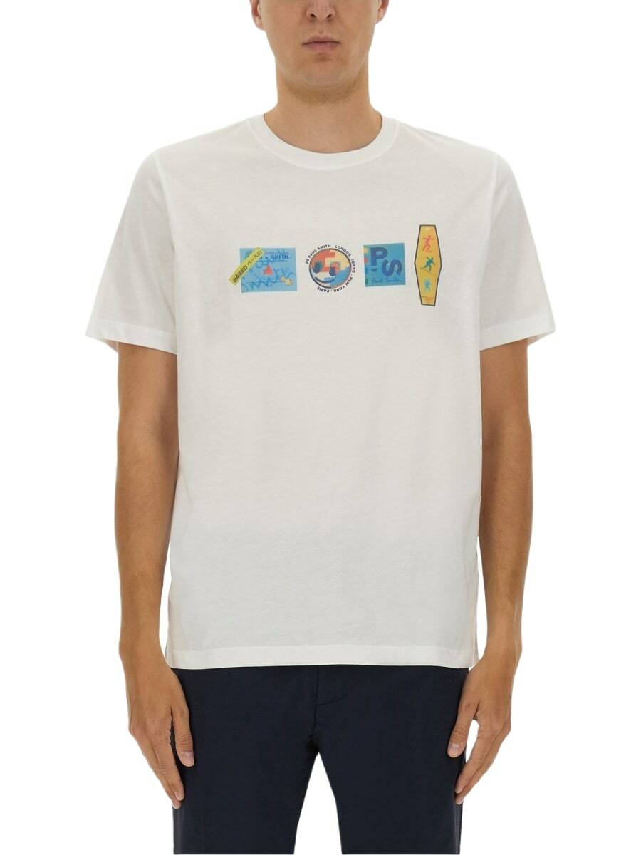 PS by Paul Smith T-shirt With Embroidery Ps Happy PS by Paul