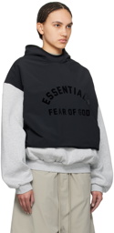 Fear of God ESSENTIALS Gray & Black Bonded Hoodie