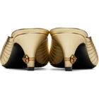 Versace Gold Gianni Metallic Nappa Mule Heels