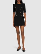 BALMAIN Viscose Crepe Mini Dress