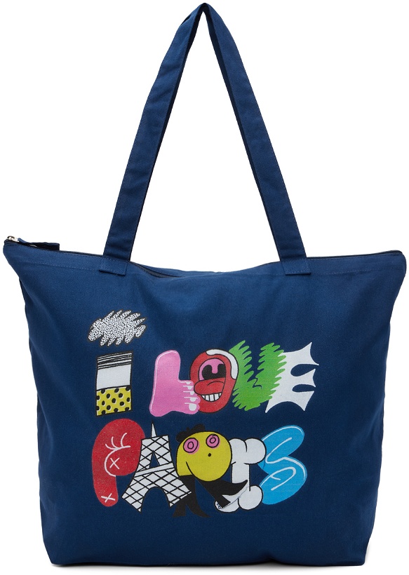 Photo: Carne Bollente Navy Camille Potte Edition 'Love From Paris!' Tote